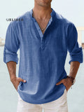 Cotton Linen Casual Long Sleeve Shirt