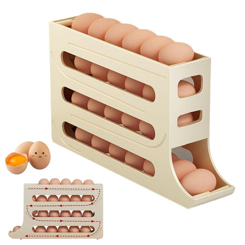 💘Big Sale Buy 1 Get 1 💘Egg Holder for Fridge. Eggs Dispenser Auto Rolling