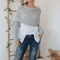 🧣 Women's Knitted Cut-Out Shawl Poncho Wrap