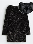 🔥Hot Sale🎁Elegant Sequin Tie Dress