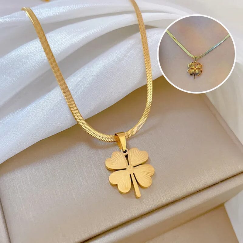 🔥Hot Sale🔥Gold Plated Lucky Clover Necklace