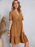 🔥Hot Sale 50% OFF💝Retro V-neck Loose Casual Dress