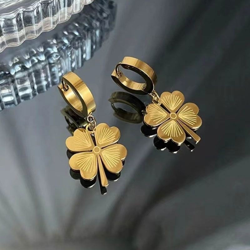 🔥Hot Sale🔥Gold Plated Lucky Clover Necklace