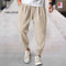 Men's Linen Casual Bloomers Harem Belted Pants