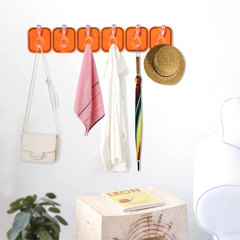 Multifunctional Transparent 6 Hooks