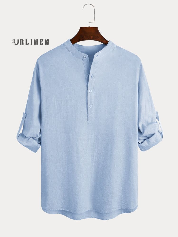 Cotton Linen Casual Long Sleeve Shirt