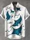 Vintage Manta Rays Art Print Casual 100% Cotton Shirt