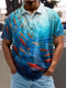 Deep Sea Fish Art Print Casual Cotton Polo