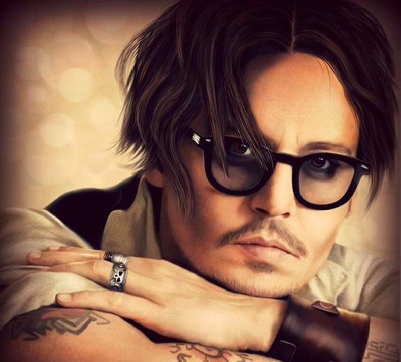 Celebrity Johnny Depp Transparent Oval Sunglasses For Men -FunkyTradition