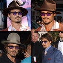 Celebrity Johnny Depp Transparent Oval Sunglasses For Men -FunkyTradition