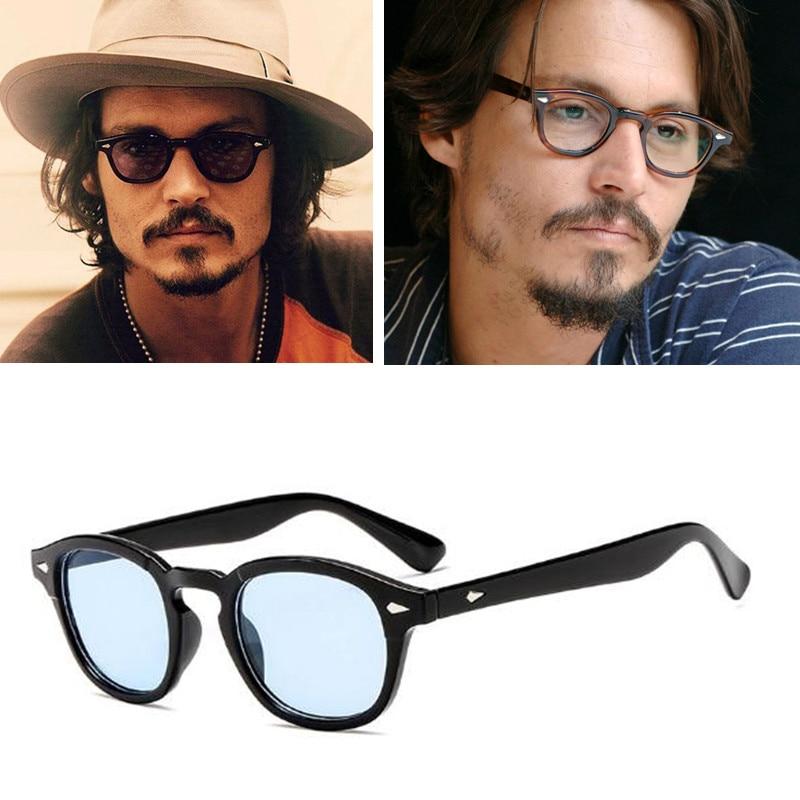 Celebrity Johnny Depp Transparent Oval Sunglasses For Men -FunkyTradition