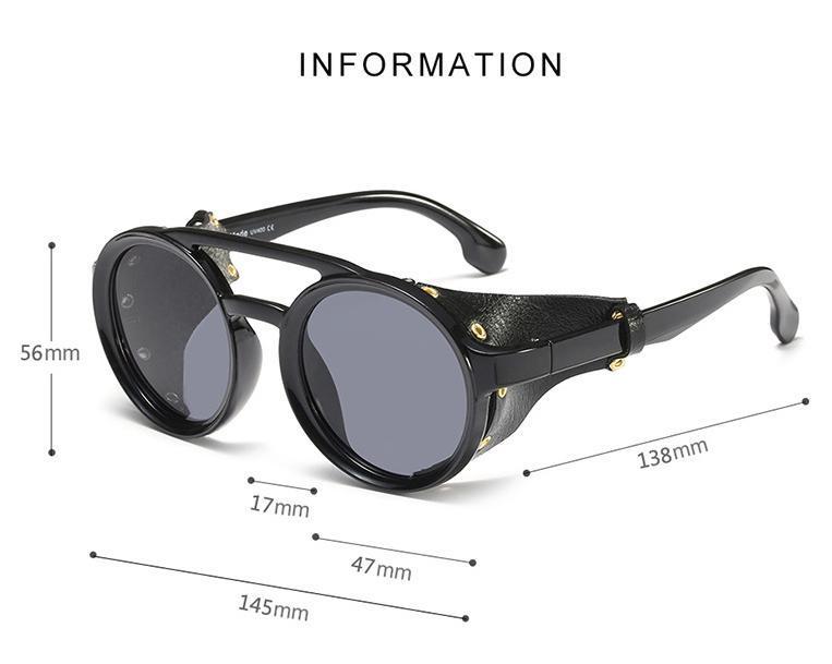 Celebrity Steampunk Round Cap Sunglasses For Men And Women -FunkyTradition