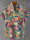 Blooming Flower Decorative Pattern Casual 100% Cotton Shirt