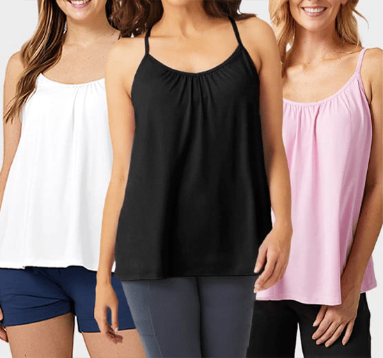 💓Loose-fitting Tank Top With Built-in Bra