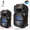 Portable Wireless Trolley Speaker with LED DJ Lights, Microphone & Wheels