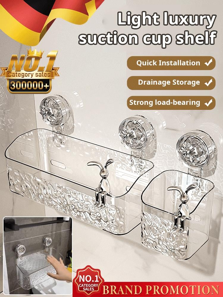 ✨Light Luxury Style Glacier Pattern Suction Cup Shelf