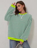 🎁Hot Sale🔥Women's Stripes Color Block Sweatshirts