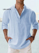 Cotton Linen Casual Long Sleeve Shirt