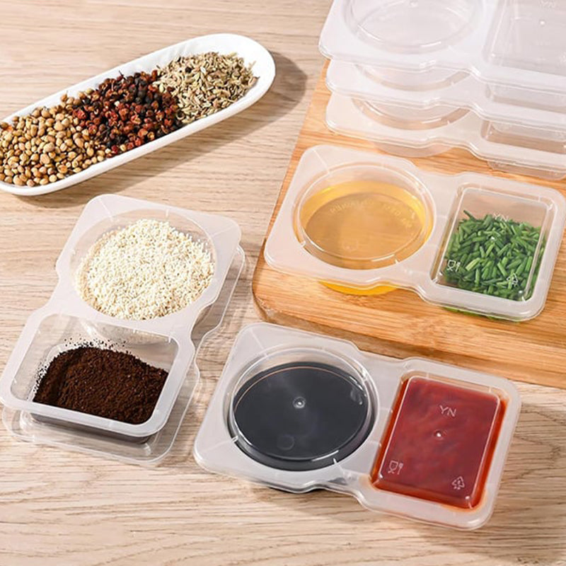 💥BUY 2 GET 2 FREE💥🥐Double Compartment Snack Containers With Lids