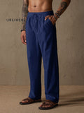 Casual Loose Fit Cotton Linen Straight Pants