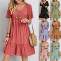 🔥Hot Sale 50% OFF💝Retro V-neck Loose Casual Dress