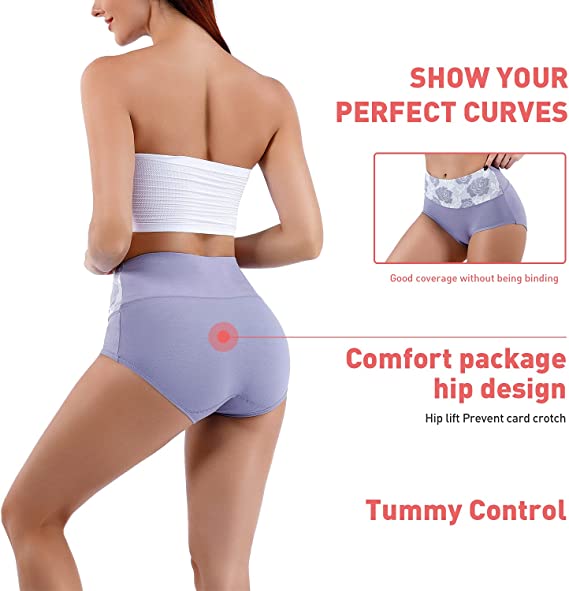 💥Buy 1 Get 3 Packs🔥High Waist Tummy Control Cotton Panties