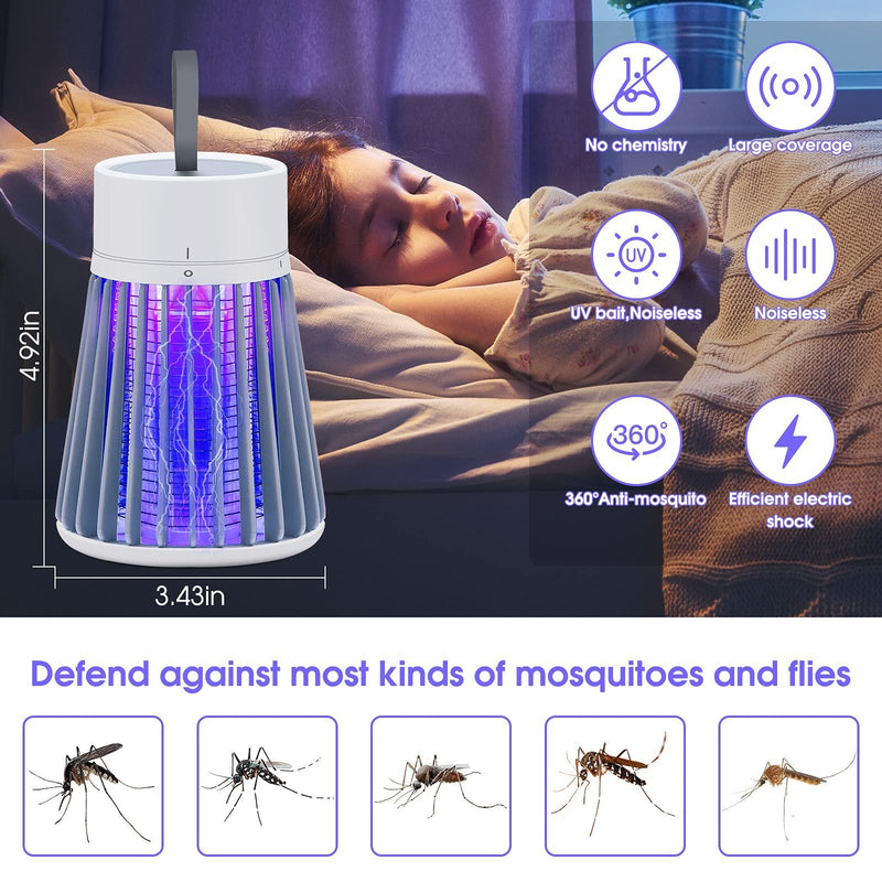 Portable Bug Zapper for Indoors Outdoor Fly Zapper Mosquito Trap