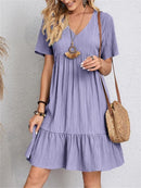 🔥Hot Sale 50% OFF💝Retro V-neck Loose Casual Dress