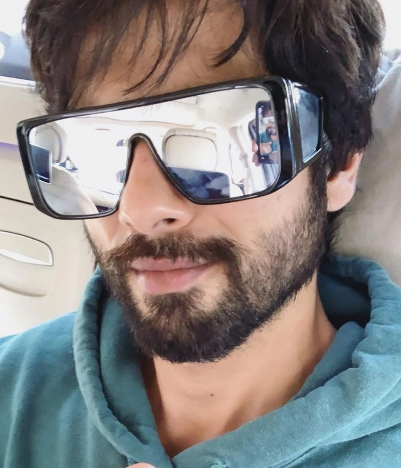 Shahid Kapoor Oversized Square Sunglasses For Men And Women-FunkyTradition