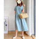 Loose Cotton And Linen Dress