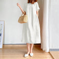 Loose Cotton And Linen Dress