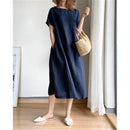 Loose Cotton And Linen Dress