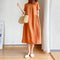 Loose Cotton And Linen Dress