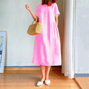 Loose Cotton And Linen Dress