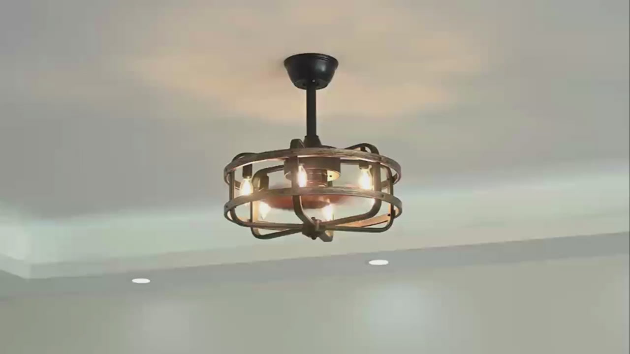 Reversible 3 Speeds Vintage Brown Ceiling Fan
