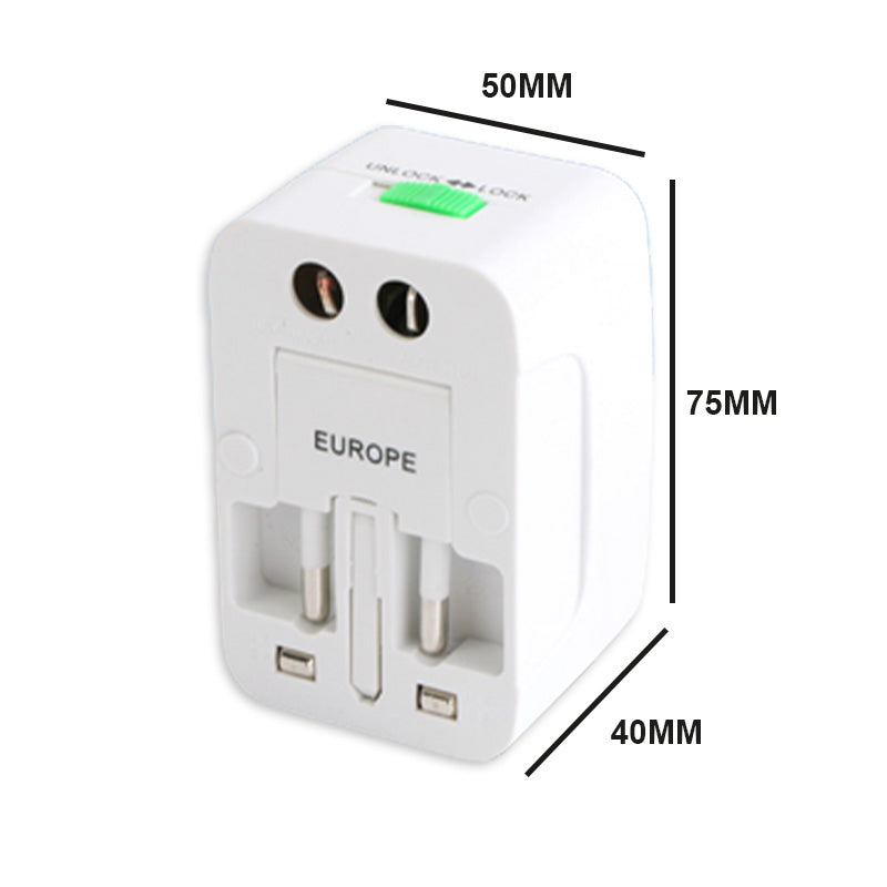 Universal Travel Adapter Plug for USA/ EU/ UK/ AUS