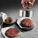 Manual meat press for hamburger patties