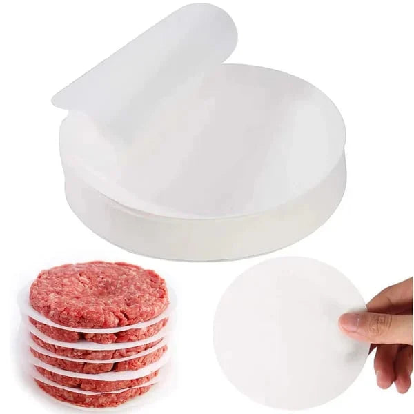 Manual meat press for hamburger patties