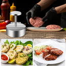 Manual meat press for hamburger patties