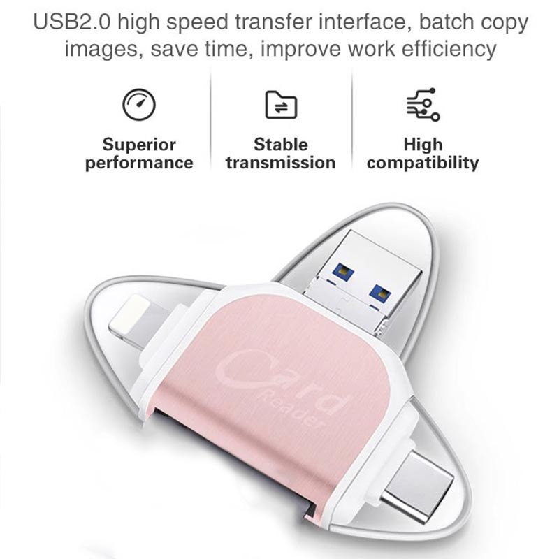 ⏰Best price Only Today⏰4-in-1 Multifunctional Card Reader with Multiple Ports