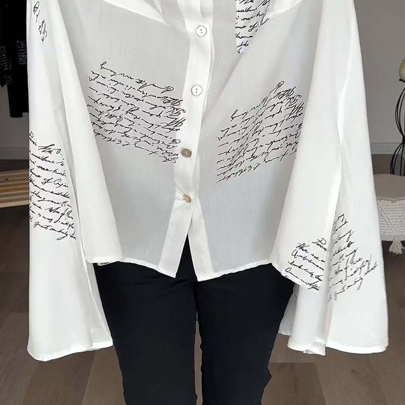 🎁Hot Sale 50% OFF⏳Women's Long Sleeve Print Fashion Lapel Shirt