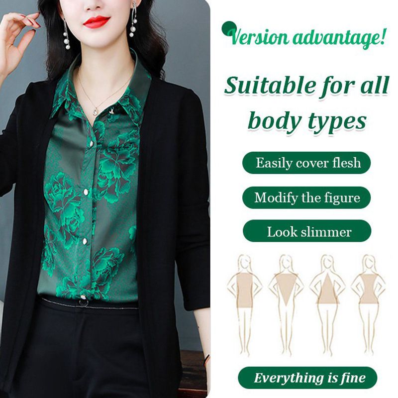 🎁Hot Sale 50% OFF⏳Printed Splicing Fake 2-piece Shirt for Women✈️Free Shipping