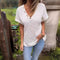 Women's Stylish V-neck Short-sleeved Top