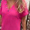 Women's Stylish V-neck Short-sleeved Top