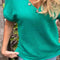 Women's Stylish V-neck Short-sleeved Top