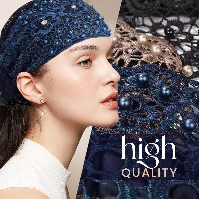 🔥Hot Sale🔥Ladies Floral Lace Headscarf