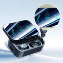 Wireless Bluetooth Headset with 2000mAh Charging Bin and HD Mirror Digital Display