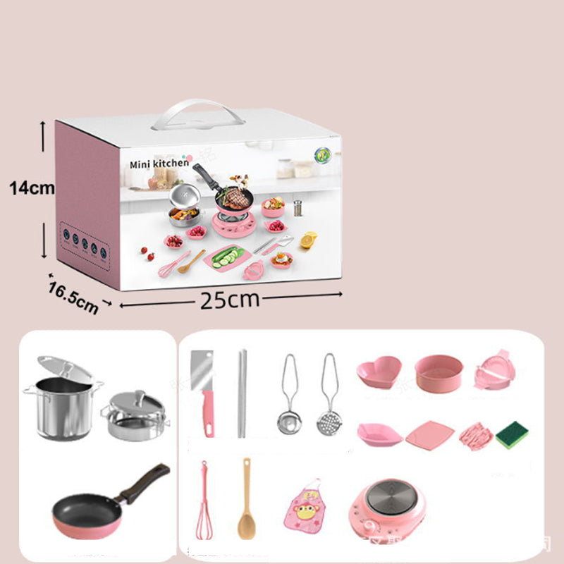 🎁Best Gift For Kid🍳Children's Real Cooking Mini Kitchen Toys - 22 PCS Set - vimin