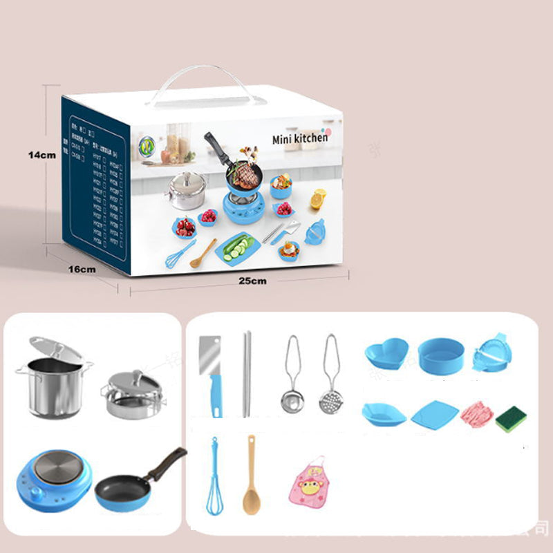 🎁Best Gift For Kid🍳Children's Real Cooking Mini Kitchen Toys - 22 PCS Set - vimin