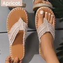 Summer Fluffing Canvas Flat Flip Flop